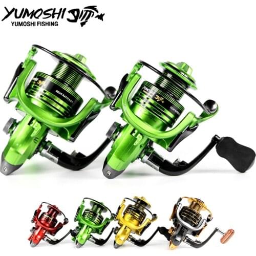 Yumoshi 13+1BB 5.5:1 Spinning Fishing Reel System Full Metal Long Casting Carp Fishing Wheel For Fishing