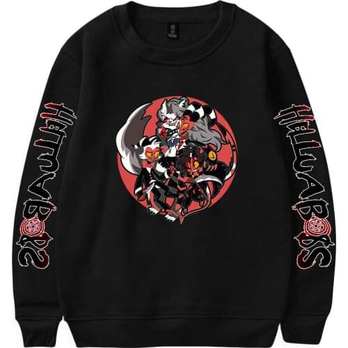 Helluva Boss Print Loose Tops Sweater Series Women/Men Clothes Turtleneck Youthful Street Sweatshirt Streetwear
