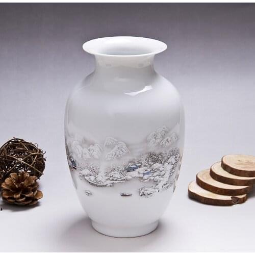 Chinese classical ceramic vase, chinese painting small vase for decoration