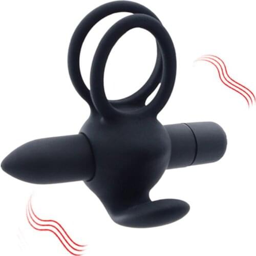 10 Speed Penis Ring Male Cock Ring Clitoral G-Spot Vibrators Clitoris Stimulators S L SIZE