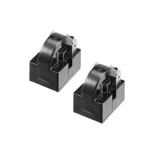 2 Pcs 22 Ohm 2 Pin Refrigerator PTC Starter Relay Replacement Part Black