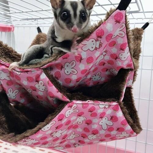 3Layer Warm Hamster Rat Hanging Hammock Swing Cage Sleeping Nest Pet Supplies Hanging Design Cage Decor Three-Layer Pet Supplies