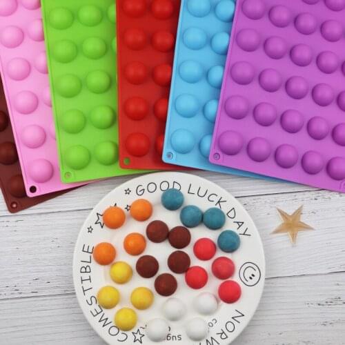 35 hole small semicircle silicone chocolate mold Cake mold Cute little Q silicone jelly mold