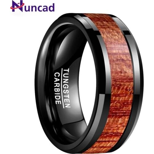 8mm Black Polished Inlaid Artichoke Plane Oblique Tungsten Carbide Ring Fashion Wedding Jewelry Best Gift AAA Quality