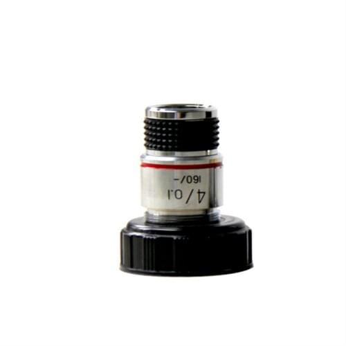 Agnicy Microscope 185 Professional Achromatic Objective Lens 4X Precision Copper Core 4 Times Stereoscopic Objective Lens