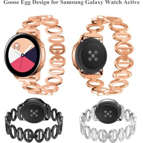 Fashion Luxury 20MM Stainless Steel Watch Band for Samsung Galaxy Watch Active Metal Replacement Wristband for Galaxy Watch 42mm