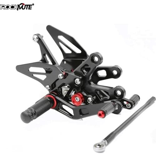 CNC Aluminum Motorcycle Adjustable Rear Set Footpegs Pedal Footrest For KAWASAKI ZX-10R ZX10R ZX 10R 2006-2007