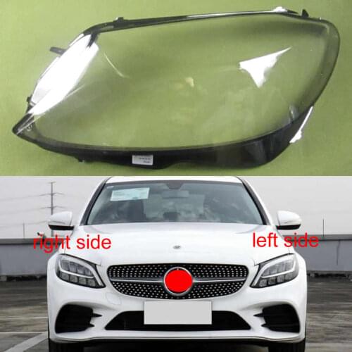For 2019 Mercedes Benz W205 C180 C200 C260L C280 C300 Lampshades Headlamps Transparent Lampshade Headlight Shell