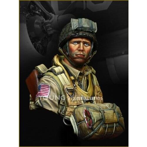 1/10 resin figure bust II war soldiers film airborne division gk hand white model military X58