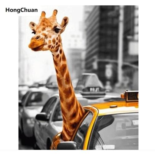 Giraffe Figure Fast Delivery 5D DIY Square Round Diamond Painting Cross Stitch Mosaic Home Decoration Mural New Year Gift