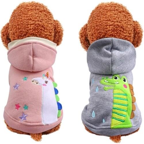 Cute Unicorn Print Puppy Dog Hoodie Winter Pet Clothes for Small Dogs French Bulldog Sweatshirts Mascotas Clothing ropa perro