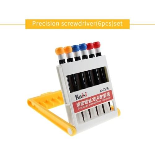 Kaisi K-9306 6 in 1 Precision Screwdriver Set Opening Repair Tools Kit For iPhone & Android Phone & Macbook & Samsung