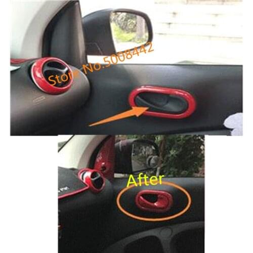 For Benz smart fortwo forfour 2015 2016 2017 2018 car cover trim door inner handle bowl frame armrest handrail