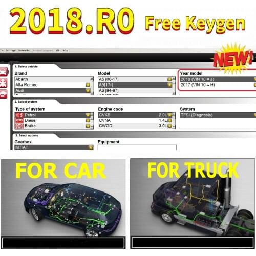 Latest 2018.R0 Free Keygen 2018 R0 Software For Multidiag Pro VD DS DVD 2018 R0 2017.R1 2017.3 New VCI For 2017 Car Truck