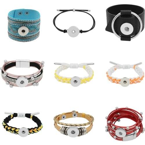 New Fashion 20mm 18mm Snap Button Bracelet DIY Jewelry 5pcs/lot KD3007