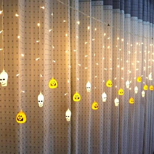LED Skull pumpkin Strip Light Holiday Lighting for Festival Halloween Decoration String Lamp Nightlights