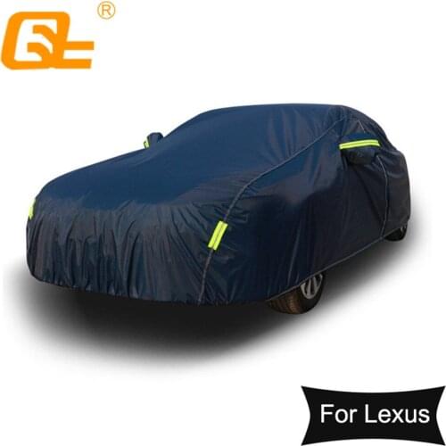 210T Universal Dark Blue Full Car Cover Outdoor Snow Ice Dust Sun UV Shade Cover for lexus es ls ct200 gs rx300 gx is250