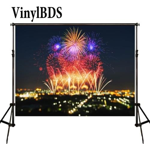 VinylBDS Photo Background New Year Backdrop Firecracker Fireworks Children Backdrops Newborn Party Photo for Photocall Baby