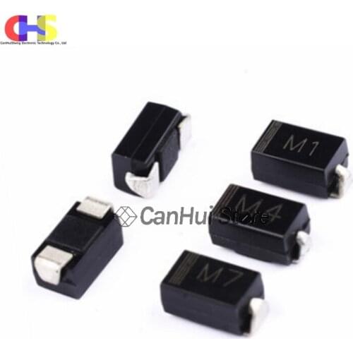 100PCS 1N4001 1N4002 1N4004 1N4007 SMA Rectifier diode M1 M2 M4 M7 DO-214AC