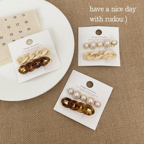 2021 Hair Clip Elegant Pearl Barrette For Women Fashion Metal Girls Sweet Hairpins Barrettes Hair Accessories Gift