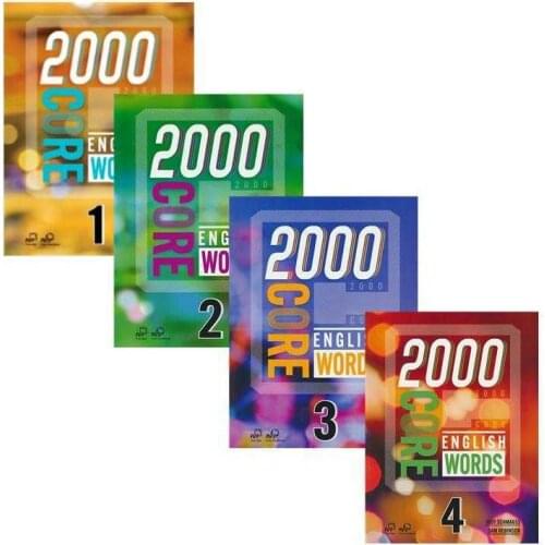 4 Books/Set 2000 Core English Words Primary School Common English Vocabulary Dictionary Book Level 1-4