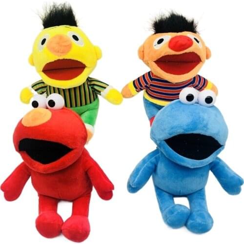 4Pcs Sesame Street Emma Doll PP Cotton Filling Fabric Red Baby Blue Baby Anzai Bazai Plush Toys Pendant Decoration Kids Gifts