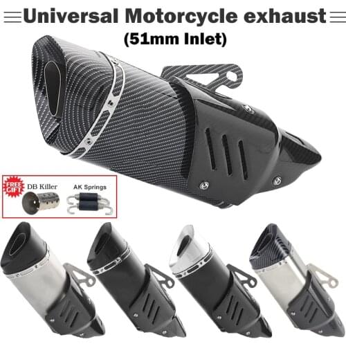 51mm Universal Motorcycle Exhaust Escape Muffler DB Killer Laser for NC700 Z650 Z900 TRK502 vespa NMAX PCX XMAX 125CC ZX6R R1 R6