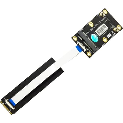 MSATA Adapter mSATA SSD to M.2 NGFF Key B Adapter Converter Card Kits with FFC Cable Metal Extender Bracket Screws for Computer