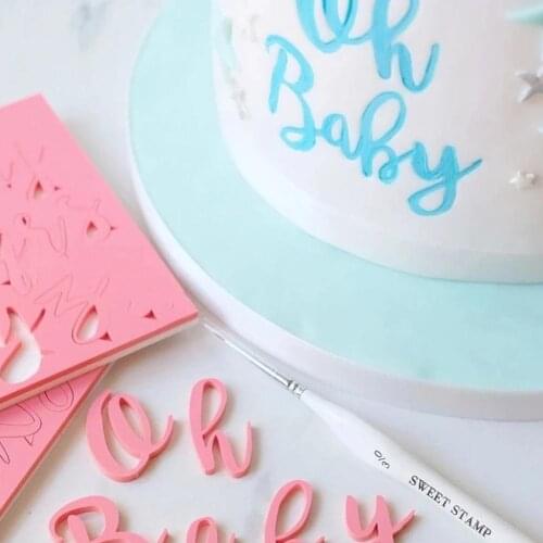 Acrylic Letter Alphabet Mold Press Cookie Cutter DIY Cake Mold Alphanumeric Stamp stamper Fondant F0Z1