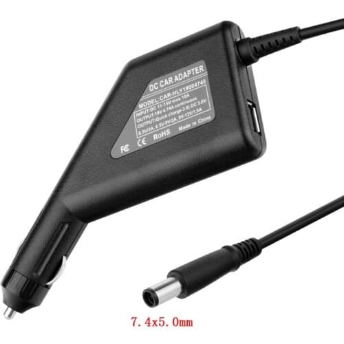 90W 19V 4.74A 7.4x5.0mm Laptop Car Charger QC 3.0 USB Power Adapter for HP Pavilion DV4 DV5 DV6-1355dx DV7 G60 Laptop Mobile