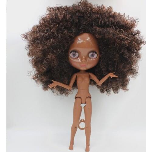 Free Shipping big discount RBL-665J DIY Nude Blyth doll birthday gift for girl 4color big eye doll with beautiful Hair cute toy