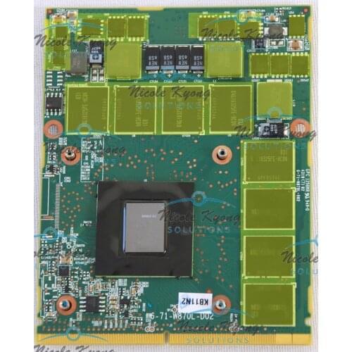 No Bracket HD5870 HD 5870M 1GB DDR5 216-0769008 VGA card for Clevo W860CU W880CU W870CU GX60 X7200 D900F W870L P150SM