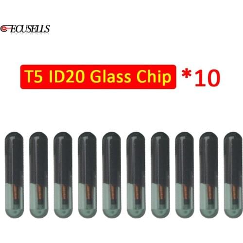 10Pcs/Lot T5 ID20 Car Key Chips Glass Chip T5 Transponder Virgin Glass T5 ID20 Blank Chip