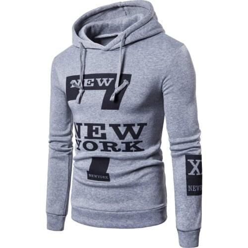 European code foreign trade hot mens casual letter printing sweater NEW YORK hoodie 1501-W33-P35
