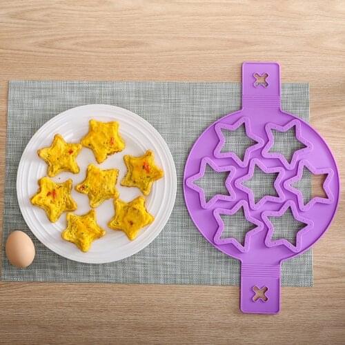 Pancake Mold Maker Fried Non-Stick Egg Mold Reusable Silicone Ring Kitchen Baking Omelet Moulds Flip Cooker Egg Tools