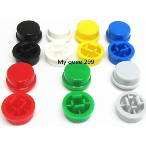 50PCS/LOT Round Tactile Button Caps For 12*12*7.3 mm Tact Switches 5 Colors Switch Cap