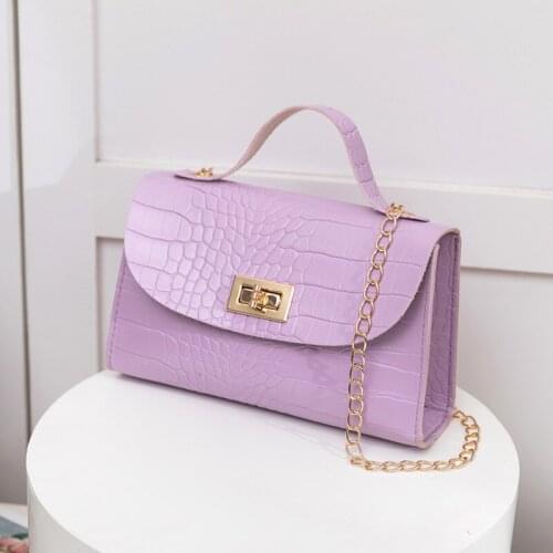 Small Square Bag Female Bag 2021 New Fashion Women Bags Crocodile Pattern Shoulder Bag Trend All-Match Diagonal Bag Mini Lady