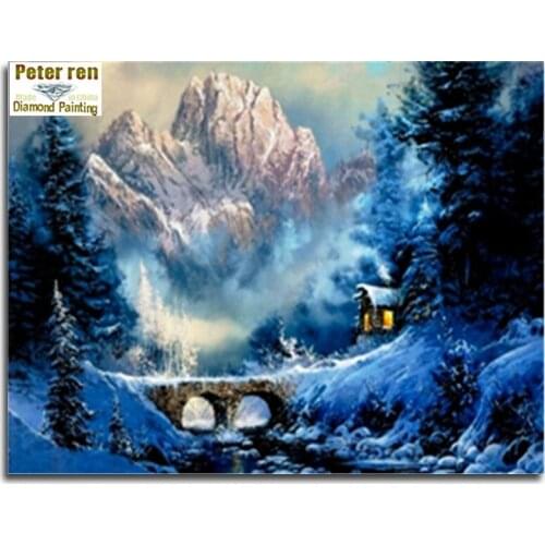 Peter ren Diy Crafts Diamond painting Cross stitch kits Full Embroidery 3d square Icons mosaic paintings Fantasias country house