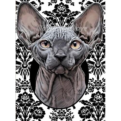 Full Square /Round Drill 5D DIY Diamond Painting "Sphynx cat" animal Needlework 3D Embroidery Cross Stitch kits Home Decor TY473