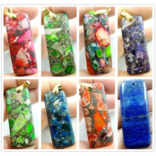 Natural stone tiger eye Turquoises Quartz Crystal natural Marine sedimentary pendant for diy Jewelry making necklace