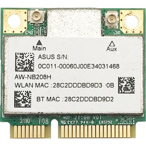 New Atheros AR5B22-SB AR5B22 PCIE 802.11B/G/N 2.4GHz+USB BT 4.0 AW-NB208H 300Mbps NGFF/M.2 wireless network card Notebook module