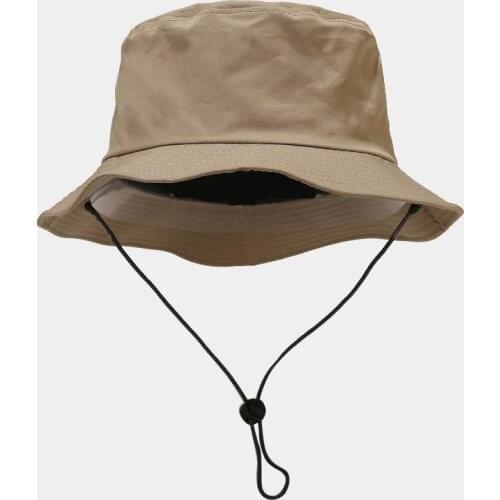 LDSLYJR Solid cotton Bucket Hat Fisherman Hat Outdoor Travel Hat Sun Cap Hats for Men and Women 339