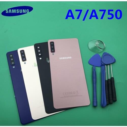 Original Back Glass For Samsung Galaxy A7 2018 A750 A750F SM-A750F A750GN-DS Battery Cover Rear Door Housing Replacement TOOLS