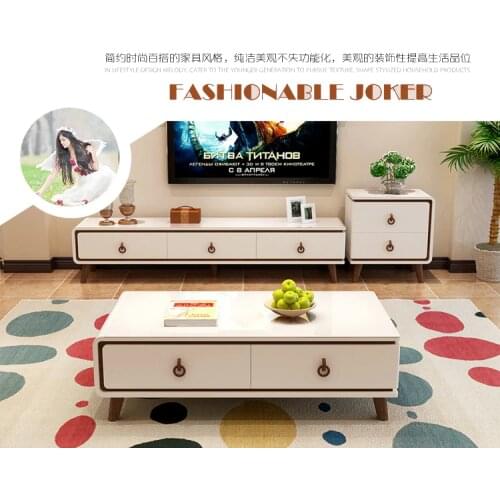 TV Stand modern Living Room Home Furniture tv led monitor stand mueble tv cabinet mesa tv table + Coffee Table centro table bass