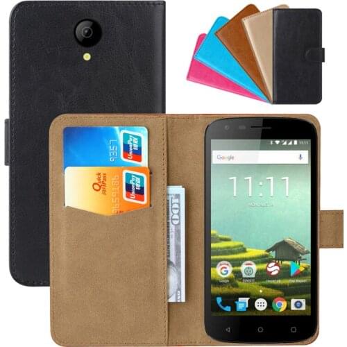 Luxury Wallet Case For Senseit N151 PU Leather Retro Flip Cover Magnetic Fashion Cases Strap