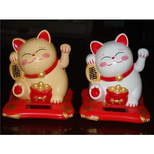 [today] special offer good Meijia solar cat Home Furnishing jewelry cartoon cat car decoration
