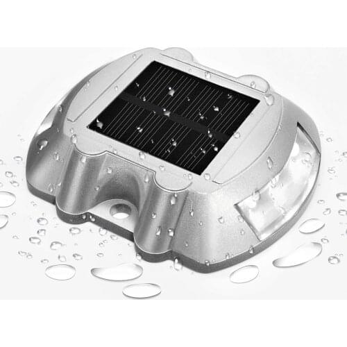 Solar Deck Lights LED Driveway Dock Lights Waterproof Road Traffic Warning Light Reflective Road Marking Lamp For Garden Pathway