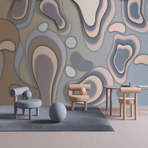 Modern Fashion TV Background Wallpaper 3D Stereoscopic Abstract Wall Murals Coverings Personalized Customization Bedroom Photo