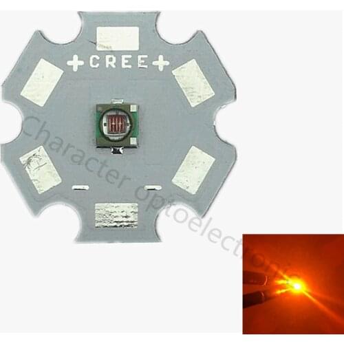 10PCS XPE R3 Yellow3W Cree XLamp XPE XP-E Yellow 590nm~595nm LED Light Lamp With 20/16/14/12/10/8mm PCB Star Base