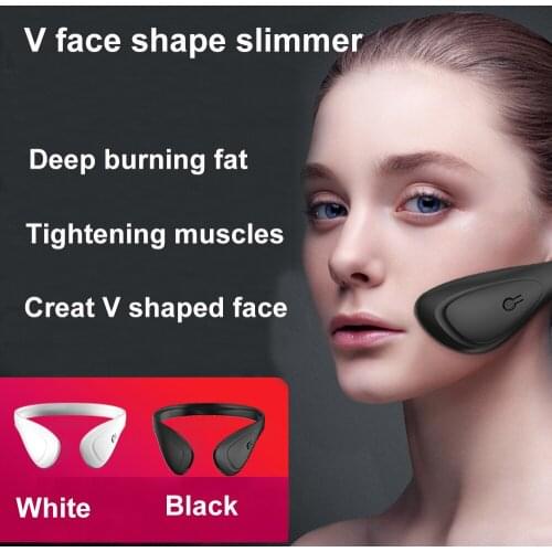 EMS Face Lifting Machine V Face Slimming Exerciser Massage Facial Muscle Stimulator with Gel Pads Face Lifting Tool